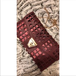 Maroon Cut-out Purse